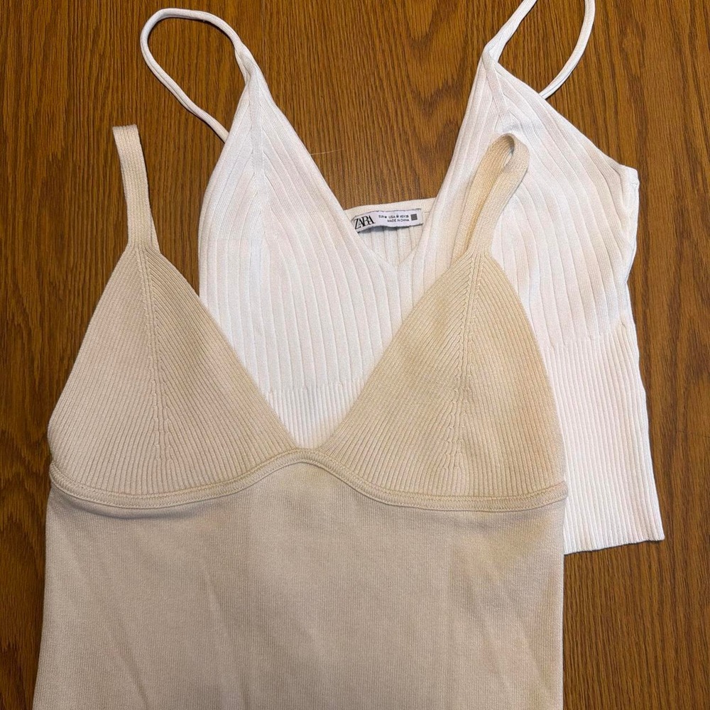 Bundle of 2 Zara Knit Crop Tank Tops